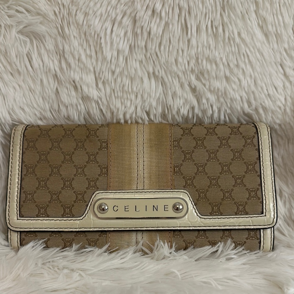 Celine Tan and Cream Wallet